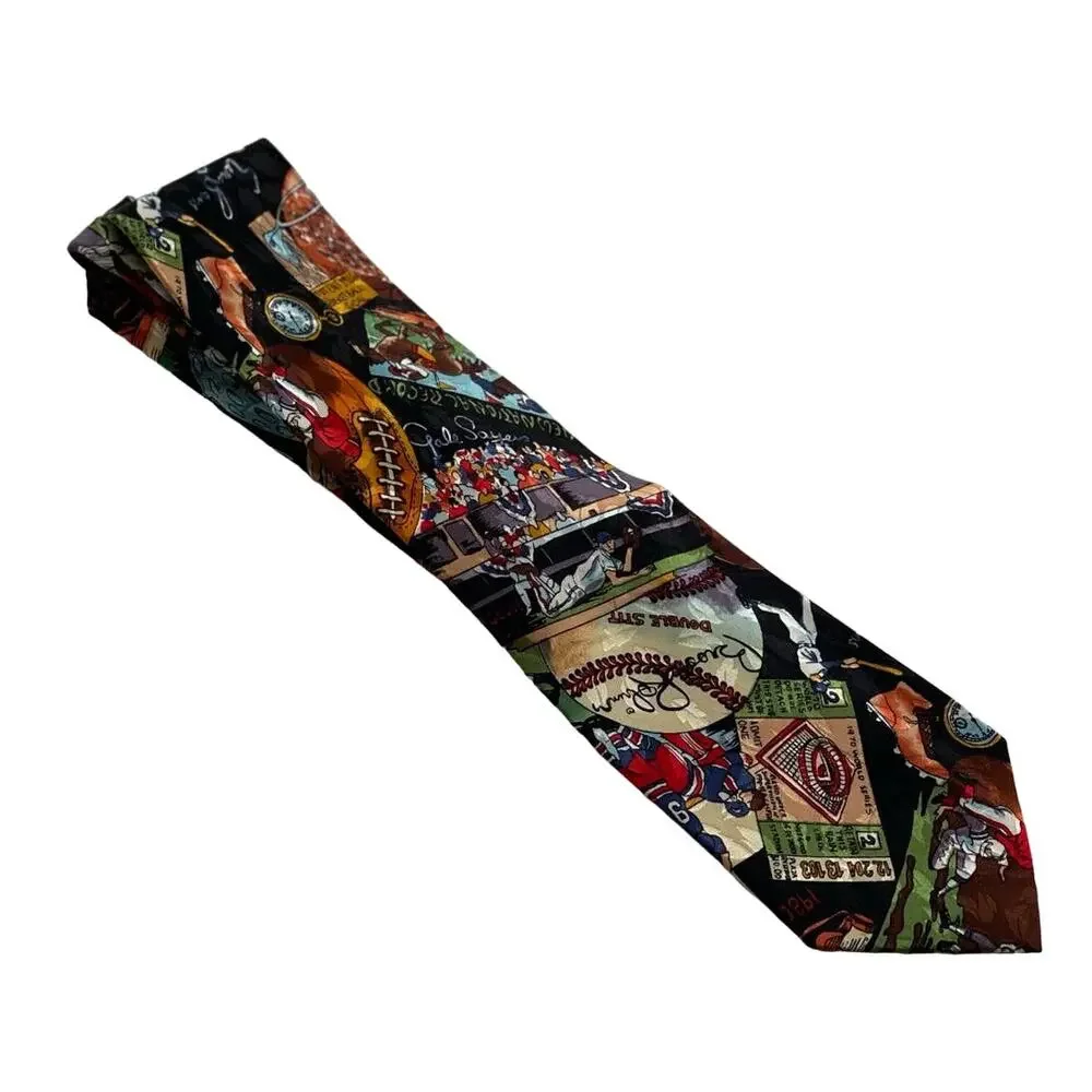 Nicole Miller Vintage 90s Men's Sports Tie NFL MLB NBA 100% Silk Novelty